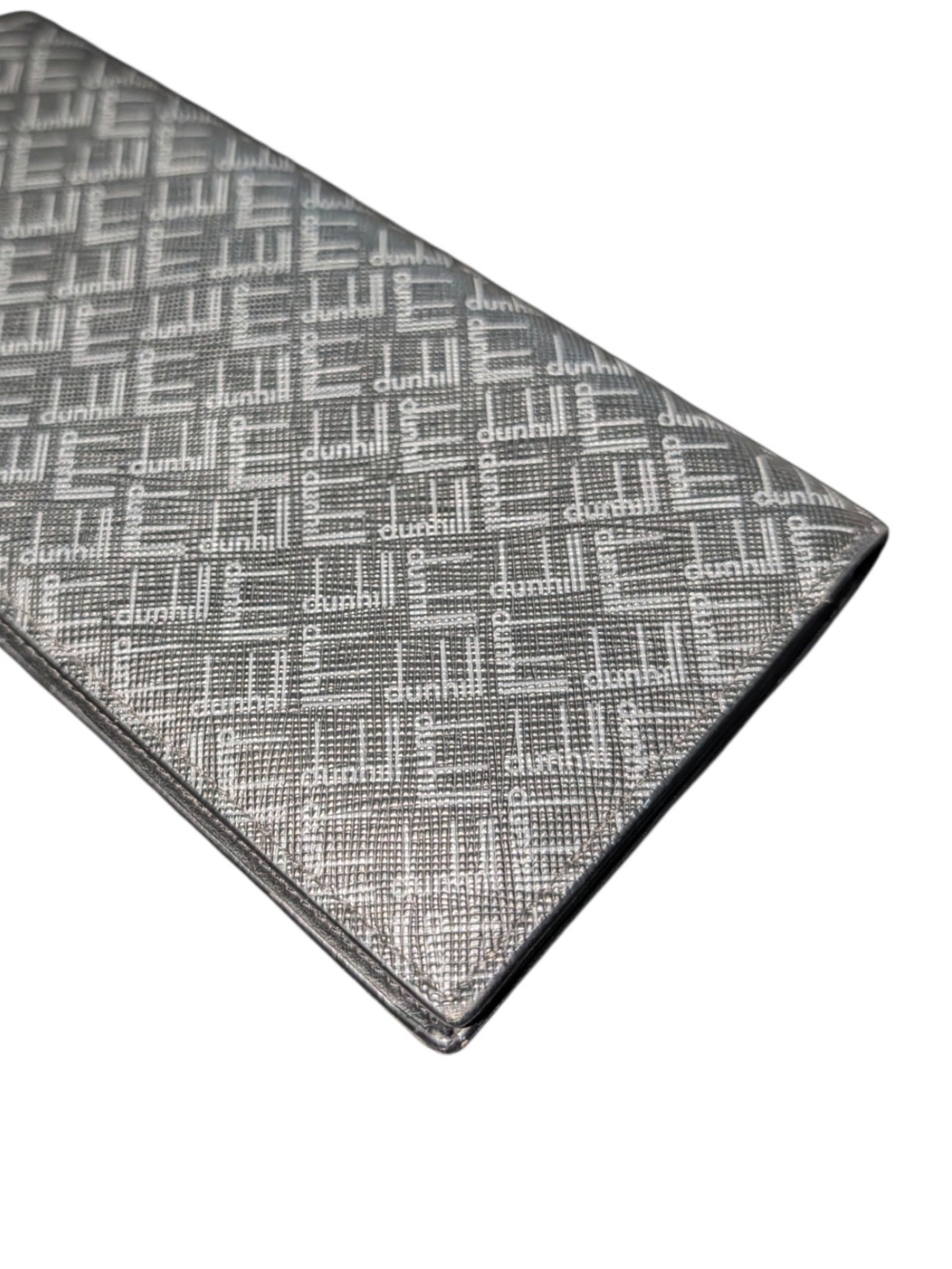 Dunhill Gray Saffiano Leather Logomania Bifold Long Wallet - Picture 5 of 8